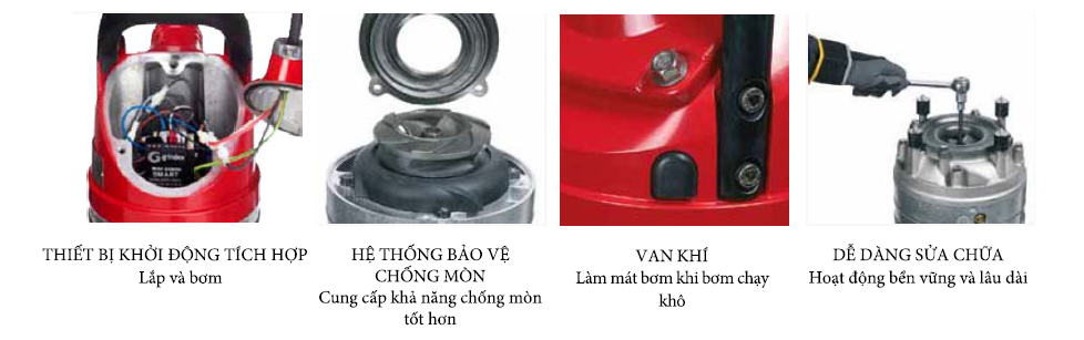 Các ưu điểm của bơm thoát nước Grindex